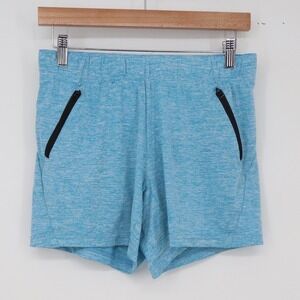 Liberty Pro Shorts Womens XS Athletic Blue Space Dye Zipper Pockets Excellent